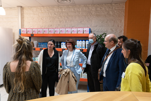 Visite de l'picerie avec les partenaires